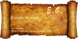 Estók Olivér névjegykártya