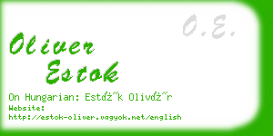 oliver estok business card